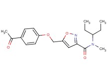 5-[(4-acetylphenoxy)methyl]-N-(1-ethylpropyl)-N-methylisoxazole-3-carboxamide
