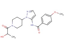 N-[1-(1-lactoylpiperidin-4-yl)-1H-pyrazol-5-yl]-4-methoxybenzamide
