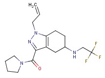 1-allyl-3-(1-pyrrolidinylcarbonyl)-N-(2,2,2-trifluoroethyl)-4,5,6,7-tetrahydro-1H-indazol-5-amine