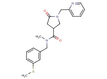 N-methyl-N-[3-(methylthio)benzyl]-5-oxo-1-(2-pyridinylmethyl)-3-pyrrolidinecarboxamide