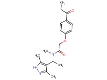 N-[1-(3,5-dimethyl-1H-pyrazol-4-yl)ethyl]-N-methyl-2-(4-propionylphenoxy)acetamide