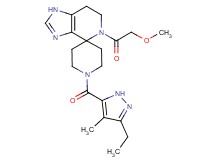 1'-[(3-ethyl-4-methyl-1H-pyrazol-5-yl)carbonyl]-5-(methoxyacetyl)-1,5,6,7-tetrahydrospiro[imidazo[4,5-c]pyridine-4,4'-piperidine]