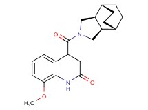 4-[(1R*,2R*,6S*,7S*)-4-azatricyclo[5.2.2.0~2,6~]undec-4-ylcarbonyl]-8-methoxy-3,4-dihydro-2(1H)-quinolinone