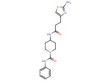 4-{[3-(2-amino-1,3-thiazol-4-yl)propanoyl]amino}-N-phenylpiperidine-1-carboxamide