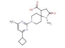 8-(4-cyclobutyl-6-methyl-2-pyrimidinyl)-1-methyl-2-oxo-1,8-diazaspiro[4.5]decane-4-carboxylic acid