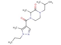 1-isobutyl-3-methyl-4-[(5-methyl-1-propyl-1H-pyrazol-4-yl)carbonyl]-2-piperazinone
