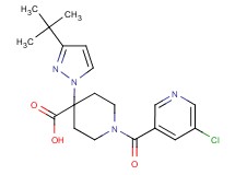4-(3-tert-butyl-1H-pyrazol-1-yl)-1-[(5-chloropyridin-3-yl)carbonyl]piperidine-4-carboxylic acid