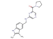 N-[(2,3-dimethyl-1H-indol-5-yl)methyl]-6-(pyrrolidin-1-ylcarbonyl)pyrazin-2-amine
