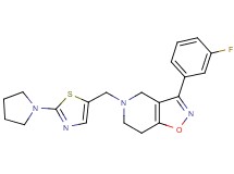 3-(3-fluorophenyl)-5-{[2-(1-pyrrolidinyl)-1,3-thiazol-5-yl]methyl}-4,5,6,7-tetrahydroisoxazolo[4,5-c]pyridine