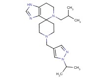 5-isobutyl-1'-[(1-isopropyl-1H-pyrazol-4-yl)methyl]-1,5,6,7-tetrahydrospiro[imidazo[4,5-c]pyridine-4,4'-piperidine]