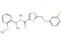 2-[(3-fluorophenoxy)methyl]-N-[1-(2-methoxyphenyl)ethyl]-N-methyl-1,3-oxazole-4-carboxamide