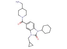 5-{[4-(aminomethyl)-1-piperidinyl]carbonyl}-1-cyclohexyl-3-(cyclopropylmethyl)-1,3-dihydro-2H-benzimidazol-2-one hydrochloride