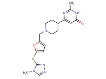 2-methyl-6-[1-({5-[(4-methyl-4H-1,2,4-triazol-3-yl)thio]-2-furyl}methyl)piperidin-4-yl]pyrimidin-4(3H)-one