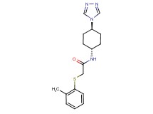 2-[(2-methylphenyl)thio]-N-[trans-4-(4H-1,2,4-triazol-4-yl)cyclohexyl]acetamide