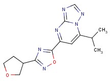 7-isopropyl-5-[3-(tetrahydrofuran-3-yl)-1,2,4-oxadiazol-5-yl][1,2,4]triazolo[1,5-a]pyrimidine