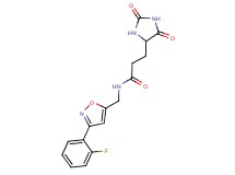3-(2,5-dioxo-4-imidazolidinyl)-N-{[3-(2-fluorophenyl)-5-isoxazolyl]methyl}propanamide