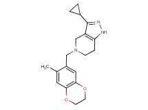 3-cyclopropyl-5-[(7-methyl-2,3-dihydro-1,4-benzodioxin-6-yl)methyl]-4,5,6,7-tetrahydro-1H-pyrazolo[4,3-c]pyridine