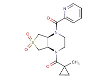 (4aS*,7aR*)-1-[(1-methylcyclopropyl)carbonyl]-4-(2-pyridinylcarbonyl)octahydrothieno[3,4-b]pyrazine 6,6-dioxide
