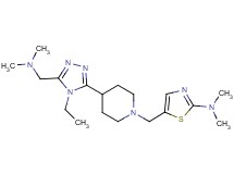 5-[(4-{5-[(dimethylamino)methyl]-4-ethyl-4H-1,2,4-triazol-3-yl}piperidin-1-yl)methyl]-N,N-dimethyl-1,3-thiazol-2-amine