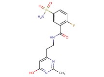 5-(aminosulfonyl)-2-fluoro-N-[2-(6-hydroxy-2-methyl-4-pyrimidinyl)ethyl]benzamide