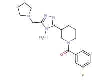1-(3-fluorobenzoyl)-3-[4-methyl-5-(pyrrolidin-1-ylmethyl)-4H-1,2,4-triazol-3-yl]piperidine