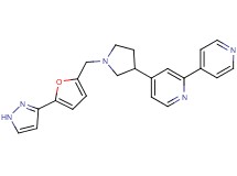 4-(1-{[5-(1H-pyrazol-3-yl)-2-furyl]methyl}pyrrolidin-3-yl)-2,4'-bipyridine
