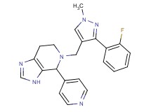5-{[3-(2-fluorophenyl)-1-methyl-1H-pyrazol-4-yl]methyl}-4-(4-pyridinyl)-4,5,6,7-tetrahydro-3H-imidazo[4,5-c]pyridine