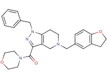 1-benzyl-5-(2,3-dihydro-1-benzofuran-5-ylmethyl)-3-(4-morpholinylcarbonyl)-4,5,6,7-tetrahydro-1H-pyrazolo[4,3-c]pyridine
