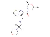 N-[(6-{[(2R*,6S*)-2,6-dimethyl-4-morpholinyl]carbonyl}imidazo[2,1-b][1,3]thiazol-5-yl)methyl]-2-methyl-2-(4-morpholinyl)-1-propanamine