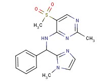2-methyl-N-[(1-methyl-1H-imidazol-2-yl)(phenyl)methyl]-5-(methylsulfonyl)pyrimidin-4-amine