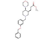 methyl 3-[(3S*,4R*)-1-[3-(benzyloxy)benzyl]-4-(4-morpholinyl)-3-piperidinyl]propanoate