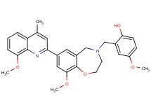 4-methoxy-2-{[9-methoxy-7-(8-methoxy-4-methyl-2-quinolinyl)-2,3-dihydro-1,4-benzoxazepin-4(5H)-yl]methyl}phenol