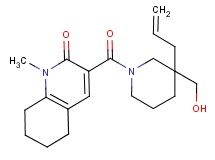 3-{[3-allyl-3-(hydroxymethyl)-1-piperidinyl]carbonyl}-1-methyl-5,6,7,8-tetrahydro-2(1H)-quinolinone