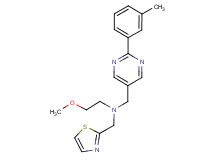 (2-methoxyethyl){[2-(3-methylphenyl)pyrimidin-5-yl]methyl}(1,3-thiazol-2-ylmethyl)amine