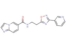 N-[2-(3-pyridin-3-yl-1,2,4-oxadiazol-5-yl)ethyl]imidazo[1,2-a]pyridine-6-carboxamide