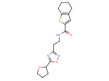 N-{2-[5-(tetrahydro-2-furanyl)-1,2,4-oxadiazol-3-yl]ethyl}-4,5,6,7-tetrahydro-1-benzothiophene-2-carboxamide