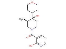 3-{[(3R*,4R*)-4-hydroxy-3-methyl-4-(tetrahydro-2H-pyran-4-yl)-1-piperidinyl]carbonyl}-2-pyridinol