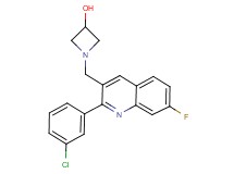 1-{[2-(3-chlorophenyl)-7-fluoro-3-quinolinyl]methyl}-3-azetidinol