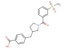 4-({1-[3-(methylsulfonyl)benzoyl]pyrrolidin-3-yl}methyl)benzoic acid