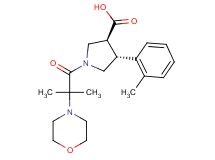 (3S*,4R*)-1-(2-methyl-2-morpholin-4-ylpropanoyl)-4-(2-methylphenyl)pyrrolidine-3-carboxylic acid