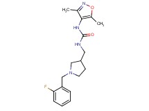 N-(3,5-dimethylisoxazol-4-yl)-N'-{[1-(2-fluorobenzyl)pyrrolidin-3-yl]methyl}urea