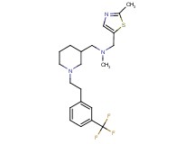 N-methyl-1-(2-methyl-1,3-thiazol-5-yl)-N-[(1-{2-[3-(trifluoromethyl)phenyl]ethyl}-3-piperidinyl)methyl]methanamine