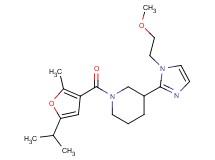 1-(5-isopropyl-2-methyl-3-furoyl)-3-[1-(2-methoxyethyl)-1H-imidazol-2-yl]piperidine