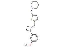 1-[(5-{[2-(3-methoxyphenyl)azetidin-1-yl]methyl}-2-thienyl)methyl]piperidine