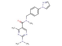 2-(dimethylamino)-N,4-dimethyl-N-[4-(1H-pyrazol-1-yl)benzyl]-5-pyrimidinecarboxamide