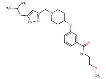 3-({1-[(5-isobutyl-1H-pyrazol-3-yl)methyl]-4-piperidinyl}oxy)-N-(2-methoxyethyl)benzamide