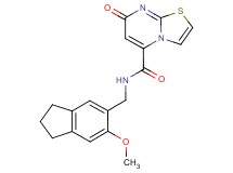 N-[(6-methoxy-2,3-dihydro-1H-inden-5-yl)methyl]-7-oxo-7H-[1,3]thiazolo[3,2-a]pyrimidine-5-carboxamide