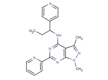 1,3-dimethyl-6-(2-pyridinyl)-N-[1-(4-pyridinyl)propyl]-1H-pyrazolo[3,4-d]pyrimidin-4-amine