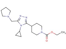 ethyl 4-[4-cyclopropyl-5-(pyrrolidin-1-ylmethyl)-4H-1,2,4-triazol-3-yl]piperidine-1-carboxylate