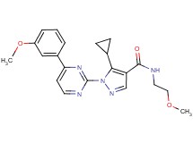 5-cyclopropyl-N-(2-methoxyethyl)-1-[4-(3-methoxyphenyl)-2-pyrimidinyl]-1H-pyrazole-4-carboxamide